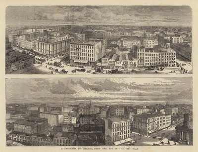 Een Panorama van Chicago, vanaf het Stadhuis door William Henry James Boot