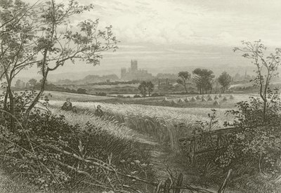 Kathedraal van Canterbury, vanaf Harbledown door William Henry James Boot