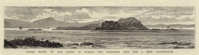 Fidra Point, in de Firth of Forth, de voorgestelde locatie voor een nieuwe vuurtoren door William Henry James Boot
