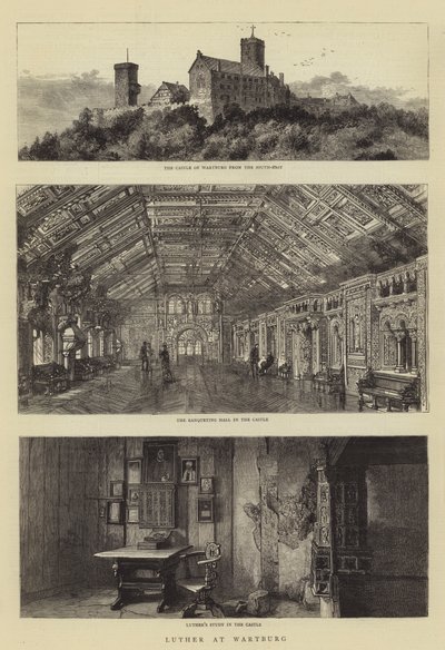 Luther in Wartburg door William Henry James Boot