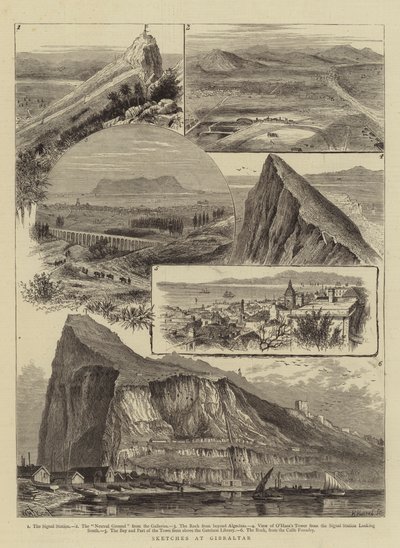 Schetsen in Gibraltar door William Henry James Boot
