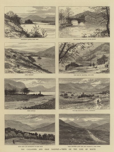 De Callander en Oban-spoorweg, uitzichten op de route door William Henry James Boot