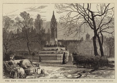 De nieuwe openbare tuinen van St Pancras, voorheen de oude St Pancras
