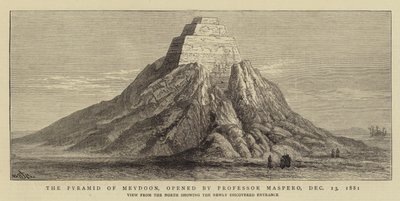 De piramide van Meydoon, geopend door professor Maspero, 13 december 1881 door William Henry James Boot