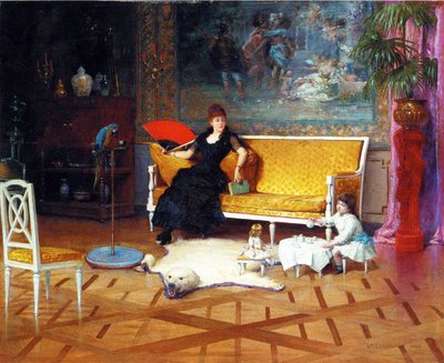 De poppen theetijd door William Henry Lippincott