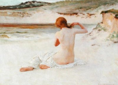Naakt op een Strand door William Henry Margetson