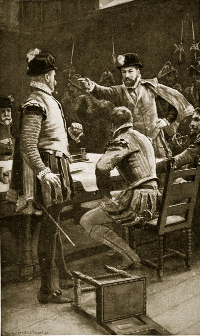 Regent Moray arresteert zijn vijanden, 1569, illustratie uit 