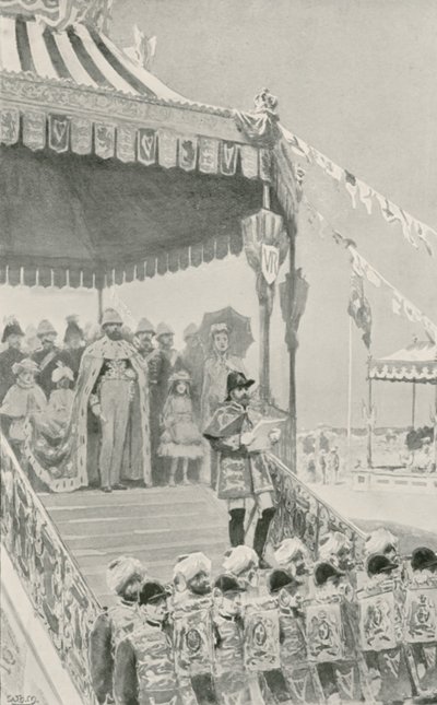 De Koningin wordt Uitgeroepen tot Keizerin van India in Delhi door William Henry Margetson