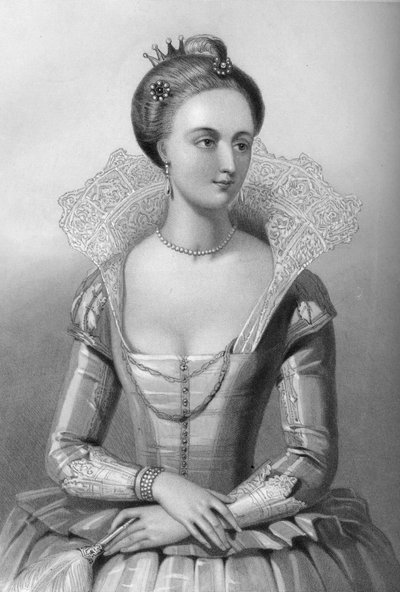 Anna van Denemarken 1665-1714, koningin-gemalin van koning Jacobus I, 1851 door William Henry Mote