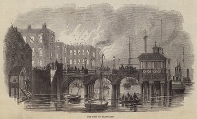 De Brand in Gravesend door William Henry Pike
