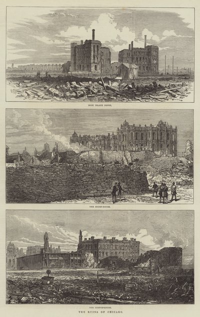 De ruïnes van Chicago door William Henry Pike