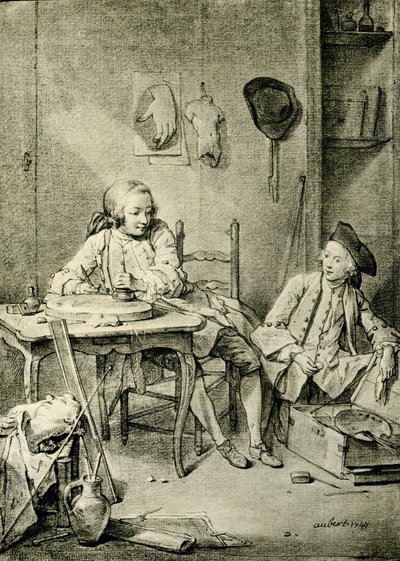 Twee schildersjongens door William Henry Pike