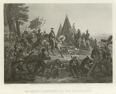 De Ontdekking van de Mississippi door De Soto door William Henry Powell