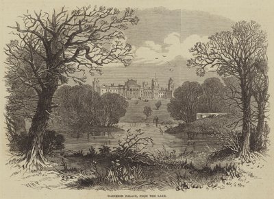 Blenheim Palace, vanaf het meer door William Henry Prior