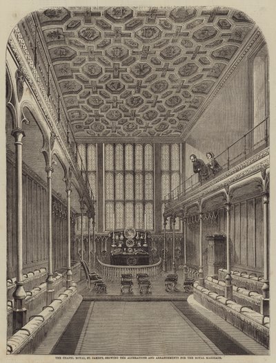 De Koninklijke Kapel, St James, met de Wijzigingen en Regelingen voor het Koninklijk Huwelijk door William Henry Prior