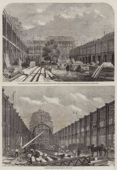 Het Tentoonstellingsgebouw in South Kensington door William Henry Prior