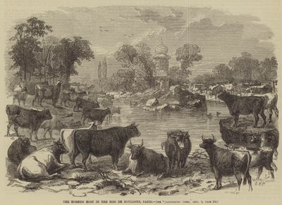 De gehoornde gastheer in het Bois de Boulogne, Parijs door William Henry Prior
