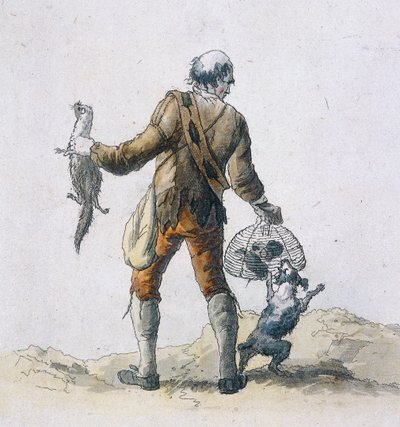 Een rattenvanger, Provinciale Karakters, 1804 door William Henry Pyne