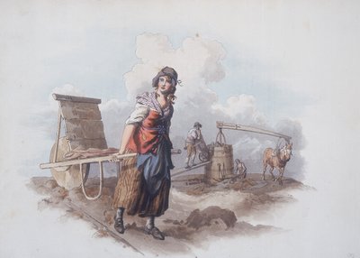 Baksteenmaker, 1808 door William Henry Pyne