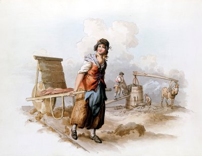 Baksteenveld, 1808 door William Henry Pyne