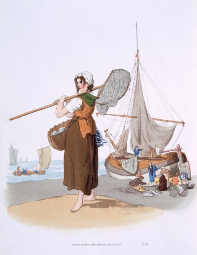 Vrouwelijke Garnalenvisser, uit 