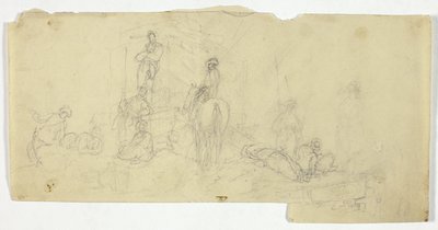 Groep Boeren met Man te Paard door William Henry Pyne