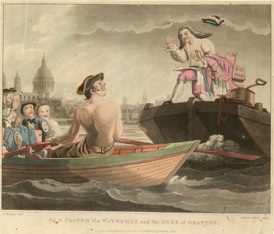 Oude Koper de Waterman en de Hertog van Grafton door William Henry Pyne