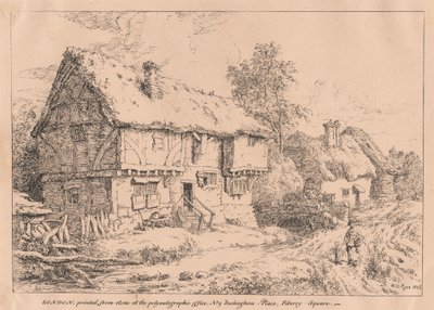 Oude huisjes door William Henry Pyne