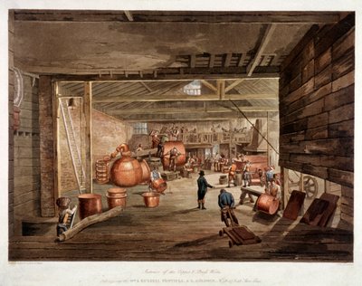 Shoe Lane, Londen, ca. 1806 door William Henry Pyne