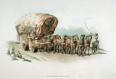 Postkoets, 1805 door William Henry Pyne