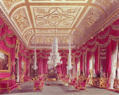 De Crimson Drawing Room, Carlton House uit Pyne