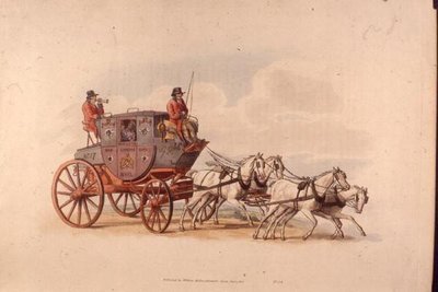 De London naar Worcester Royal Mail Coach uit 