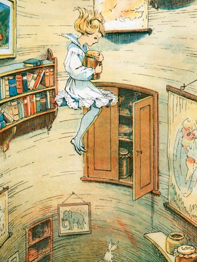 Alice in Wonderland, boekplaat door William Henry Romaine Walker