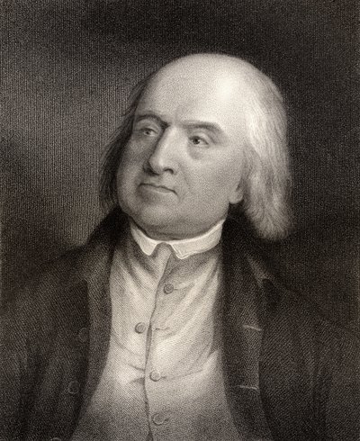 Jeremy Bentham, gegraveerd door S. Freeman (1773-1857) uit 