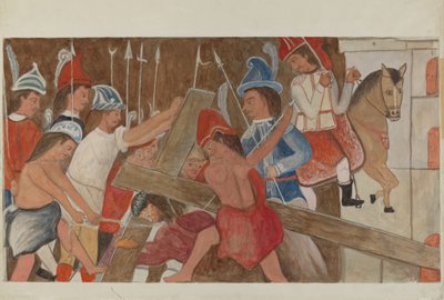 Kruiswegstatie nr. 3: Jezus valt voor de eerste keer, ca. 1936 door William Herbert