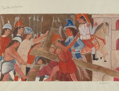 Kruiswegstatie nr. 3: Jezus valt voor de eerste keer, ca. 1936 door William Herbert