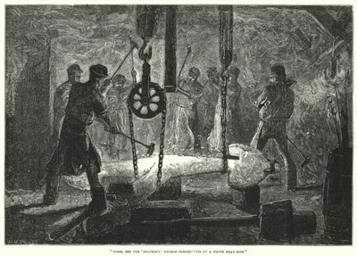 Het smeden van het anker (gravure) door William Heysham (after) Overend