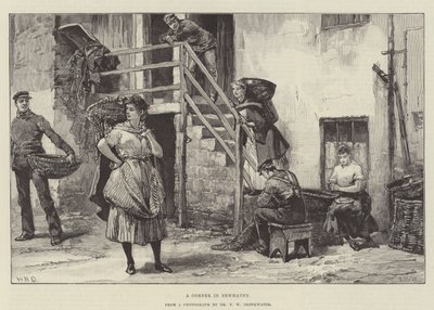 Een hoek in Newhaven door William Heysham Overend