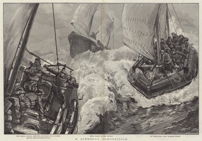 Een Reddingsbootwedstrijd door William Heysham Overend