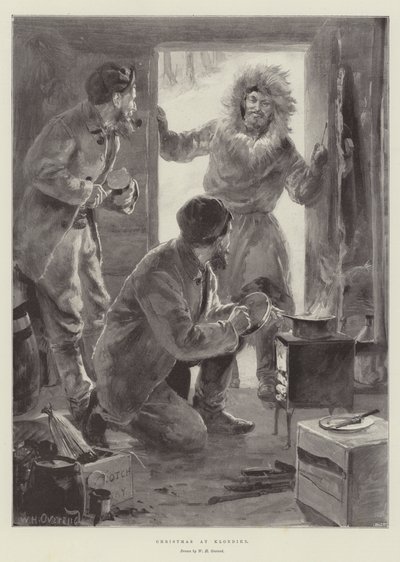 Kerstmis in Klondike door William Heysham Overend