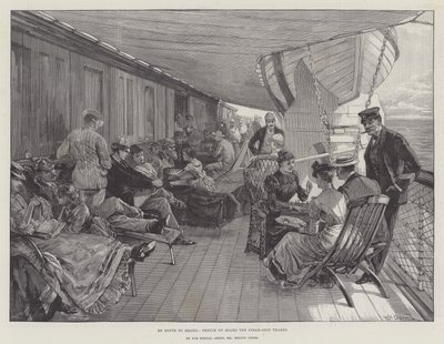 Onderweg naar Brazilië, Schets aan Boord van het Stoomschip Thames door William Heysham Overend