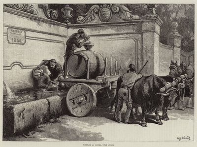 Fontein bij Cintra, nabij Lissabon door William Heysham Overend