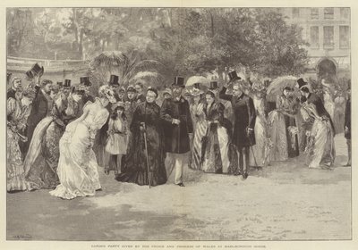 Tuinfeest gegeven door de Prins en Prinses van Wales in Marlborough House door William Heysham Overend