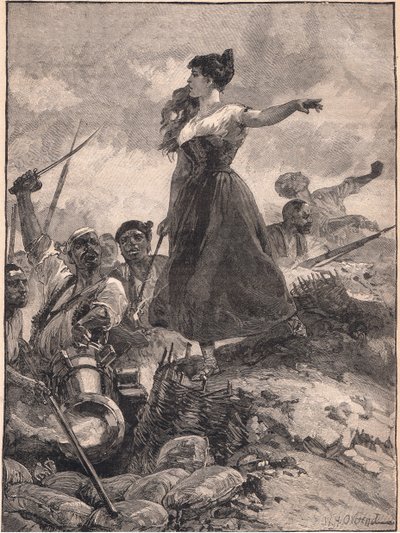 Heldhaftigheid van de Maagd van Sragossa AD 1808 door William Heysham Overend