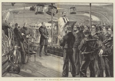 Leven aan Boord van een Oorlogsschip, Zondagochtenddienst door William Heysham Overend