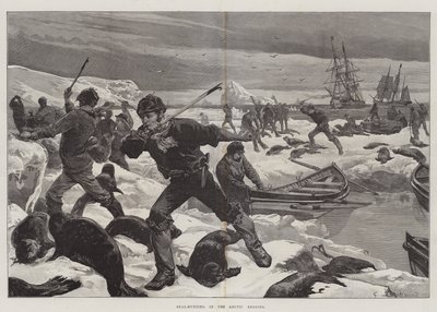 Zeehondenjacht in de Arctische Gebieden door William Heysham Overend