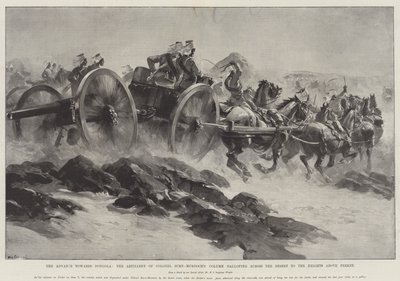 De Vooruitgang naar Dongola, de Artillerie van Kolonel Burn-Murdoch
