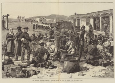 Het Afghaanse Grensgeschil, Russische troepen in Baku op weg naar Centraal-Azië door William Heysham Overend