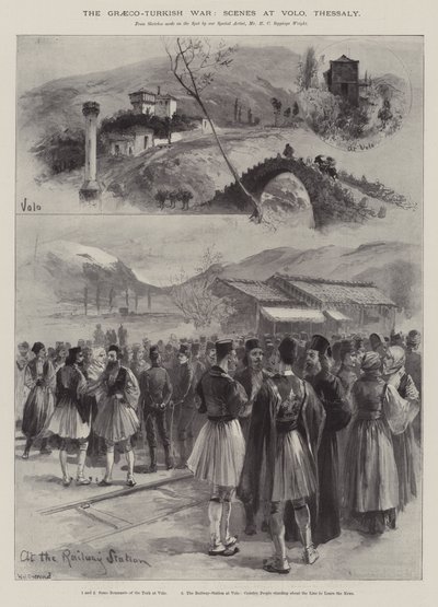 De Grieks-Turkse Oorlog, Scènes in Volo, Thessalië door William Heysham Overend