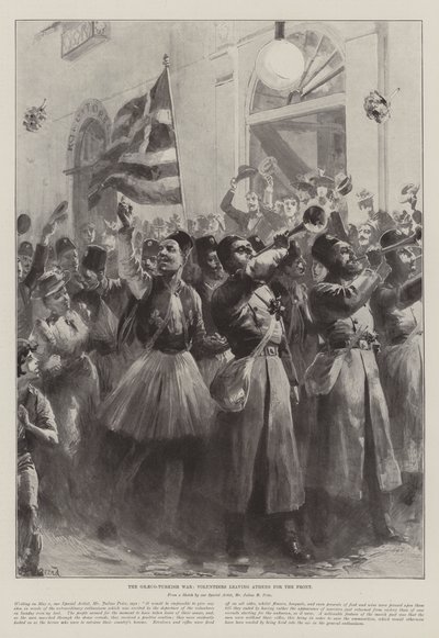De Grieks-Turkse Oorlog, Vrijwilligers verlaten Athene voor het Front door William Heysham Overend